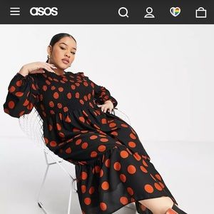 ASOS polka dot dress, NWT